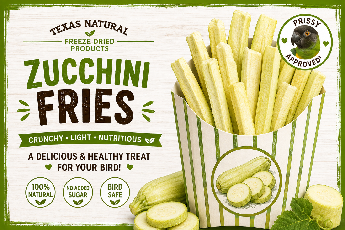 Freeze Dried Zucchini "Fries"