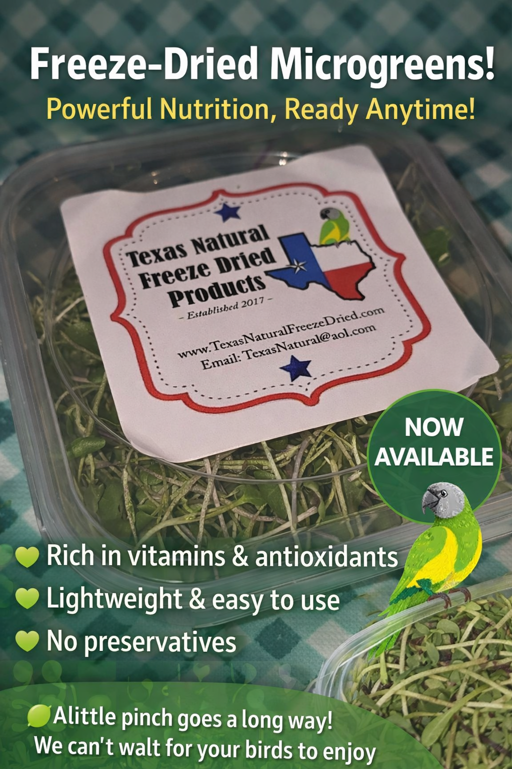 Freeze Dried Microgreens