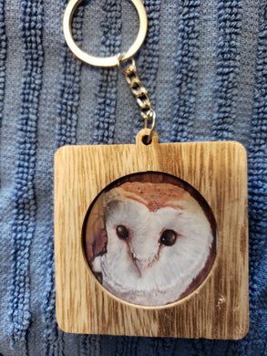 Square Owl Keychain