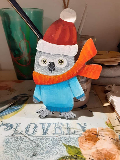 Wooden Parrot Ornament